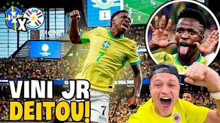 VINI JR DEU LAMBRETA E JOGOU DEMAIS NA GOLEADA DO BRASIL!! Brasil x Paraguai