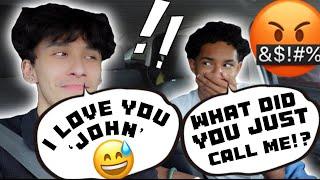 CALLING MY BOYFRIEND ANOTHER MANS NAME PRANK!! (HE TAZED ME) GAY COUPLE PRANK