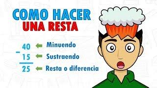 COMO HACER UNA RESTA Super Facil  - RESTA para principiantes