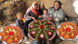 Cooking Breakfast in a Cave/ Twin Family/ Village life in Afghanistan #afghanifood