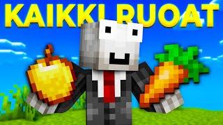 Söin KAIKKIA Minecraftin ruokia Hardcoressa!