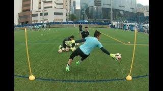 Goalkeeper training. Reaction speed