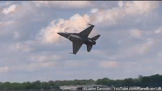 2017 New York Airshow - F-16 Demo & USAF Heritage Flight (F-35 & P-51D)