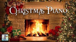 Relaxing Christmas Music & Fireplace Sounds  (Instrumental Christmas Piano & Crackling Fire)