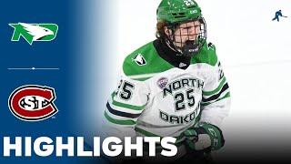 North Dakota vs St Cloud State | NCAA College Hockey | Highlights - December 14, 2024