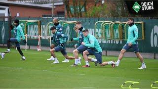 Marco Friedl kann's nicht fassen und Niklas Stark ganz frech: So lief das Werder Bremen-Training!