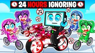 I IGNORED YANDERE GIRLS For 24 Hours In Roblox BIKE OBBY!