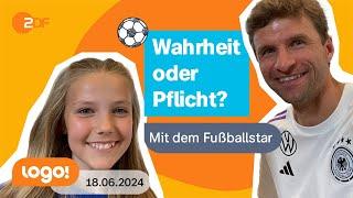 Thomas Müller im Interview | logo! Nachrichten vom 18.06.2024