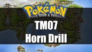 Pokemon Red/Blue/Yellow - Where to get TM07 Horn Drill
