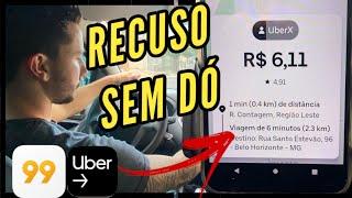  COMO ESCOLHER CORRIDAS NA PRÁTICA! Uber, 99pop, inDriver!