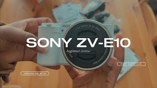 my first camera, sony zv-e10 | unboxing, review and sample vlog