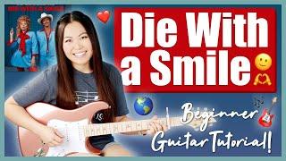 Die With a Smile Bruno Mars & Lady Gaga Beginner Guitar Lesson  EASY Tutorial & Printable Guide! 