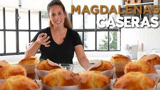 Magdalenas caseras esponjosas sin manteca  en 1 solo paso -Sin usar batidora, receta económica.