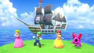 Mario Party Superstars Minigames - Peach vs All Characters