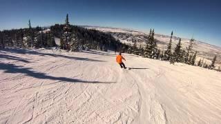 2013 Steamboat - Tim snowboarding