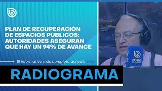 Plan de recuperación de espacios públicos: Autoridades aseguran que hay un 94% de avance