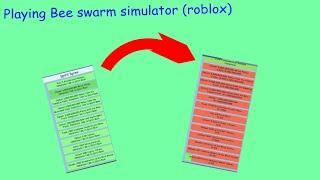 Playing Bee Swarm Simulator(roblox)