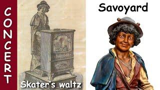 Concert of the savoyard automaton by Polyphon with music box and monkey automata - Skaters' waltz.