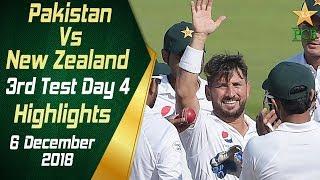 Pakistan Vs New Zealand | Highlights | 3rd Test Day 4 | 6 December 2018 | PCB