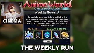 How I Got Onto Weekly Challenge In Anime World Tower Defense