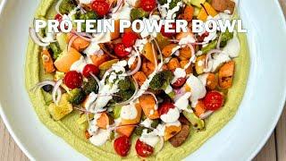 POWER UP With This Basil Hummus Protein Bowl Recipe?