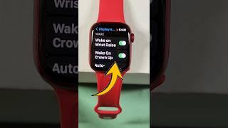 wake on wrist raise and crown press Apple Watch