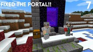 We Fixed our Nether Portal!! | Minecraft Let's Play Ep 7 | agoodhumoredwalrus gaming