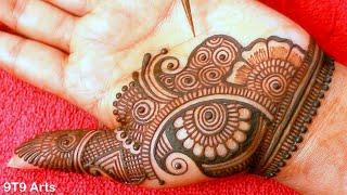 Karwa Chauth 2024 Special Mehndi Design | 9T9Arts Mehndi | Simple Palm mehndi design | Easy henna