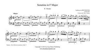 Beethoven : Sonatina in F Major, Anh. 5 - Rondo