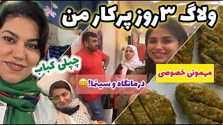 ولاگ 3 روز کاری من از درمانگاه و سینما تا پخت چپلی کباب خوشمزه