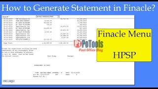 Post Office Savings Bank Account Statement Generation SB SSA PPF