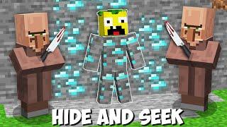 I PRETENDED to be DIAMOND ORE TO HIDE FROM THE EVIL VILLAGERS in Minecraft ! HIDE AND SEEK !