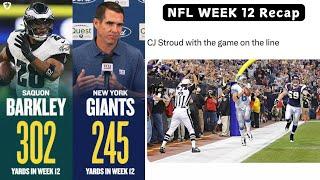 NFL Week 12 Reactions