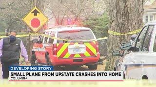 Plane that took off from Upstate crashes into home