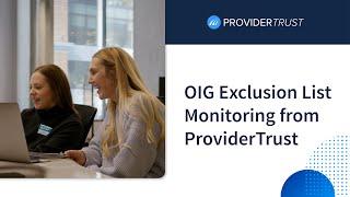 OIG Exclusion List Monitoring from ProviderTrust