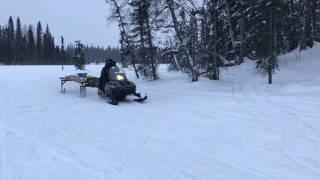 First haul on my snowmachine freight sled Alaska