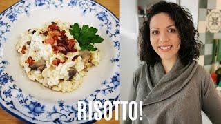 RISOTTO de champiñones con bacon l Receta paso a paso de como hacer risotto casero y EXQUISITO l