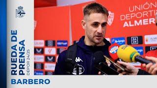 Rueda de prensa de Iván Barbero tras el UD Almería 2-1 RC Deportivo