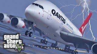 GTA V E32 - Airbus A380 Blind Landing Challenge | Civil Aircraft Pack Showcase