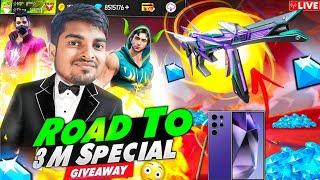 Road To 3M Special Giveaway #PlayGalaxy #nonstopgaming #freefirelive #tondegamer #rai