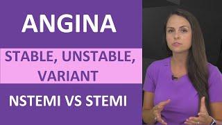 Angina Symptoms, Treatment Nursing NCLEX Review: Stable, Unstable, Variant Angina