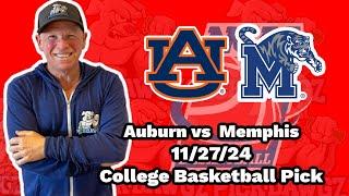 Auburn vs Memphis 11/27/24 Free College Basketball Picks and Predictions  | NCAAB Pick