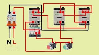 semi automatic star delta starter control wiring diagram without timer