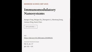 Immunomodulatory Nanosystems | RTCL.TV