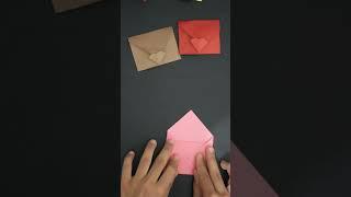 Origami love envelope | ORIGAMI ENVELOPE | Cute Gift Envelope for Valentines Day #shorts