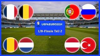 EM 2024 - Prognose I 1/8-Finale (2/2) I Alle Spiele, alle Tore I Deutsch (EAFC 24 FULL HD)