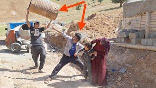 "An amazing moment: the completion of tiling the house and the endless joy of Sahar and the children