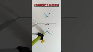 Construct a rhombus with compass  Math infinity hk #practicalgeometry #shortvideo #math