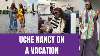 Uche Nancy on a vacation with her grand daughter.#soniauchetv #uchenancytv