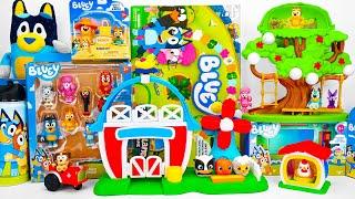 Bluey Toy Collection Unboxing Review  Cute Bluey Farm Toys  Bluey Chilli & Bingo Beach Day Toy Set